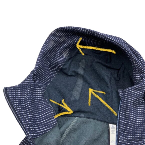 Lululemon Scuba Hoodie Sweatshirt 4 Double Dot Naval Blue Lullaby Thumb Holes - Picture 7 of 12